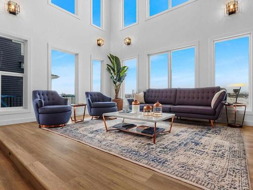 408 Pine Point, Leduc, AB - Indoor Photo Showing Living Room