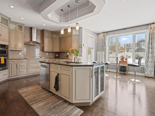 2553 Cameron Ravine Landing Landing, Edmonton, AB - Indoor Photo Showing Kitchen With Upgraded Kitchen