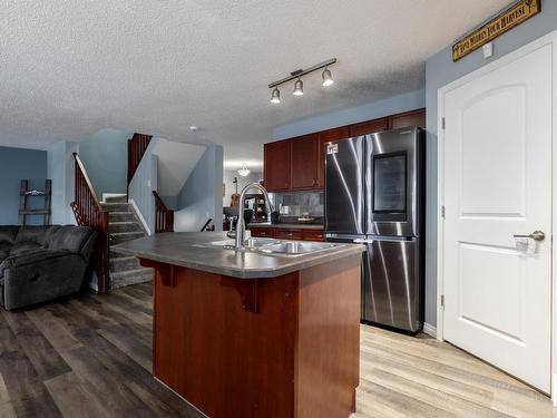 16215 48 Street, Edmonton, AB - Indoor Photo Showing Kitchen With Double Sink