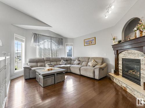 2856 152 Avenue, Edmonton, AB - Indoor Photo Showing Living Room With Fireplace