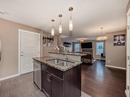 1719 56 Street, Edmonton, AB - Indoor Photo Showing Kitchen With Double Sink