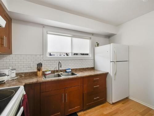 10632 51 Avenue, Edmonton, AB - Indoor Photo Showing Kitchen With Double Sink