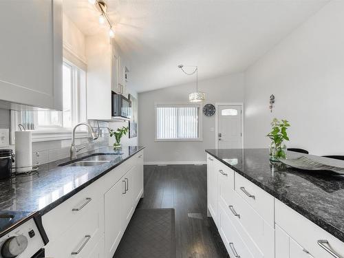 417 Hollick-Kenyon Road, Edmonton, AB - Indoor Photo Showing Kitchen With Double Sink