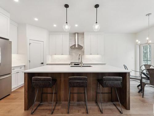 114 Heron Point Close, Rural Wetaskiwin County, AB - Indoor Photo Showing Kitchen With Stainless Steel Kitchen With Upgraded Kitchen