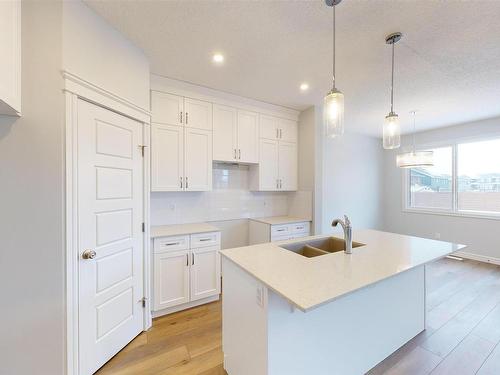 1713 Westerra Wynd, Stony Plain, AB - Indoor Photo Showing Kitchen With Double Sink With Upgraded Kitchen