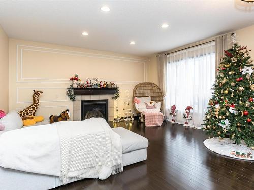 20515 95 Avenue, Edmonton, AB - Indoor Photo Showing Living Room With Fireplace