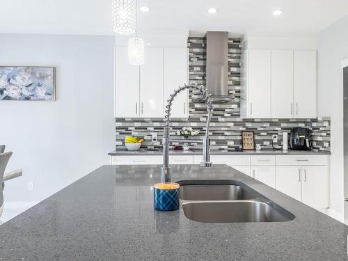 3608 46 Avenue, Beaumont, AB - Indoor Photo Showing Kitchen With Double Sink