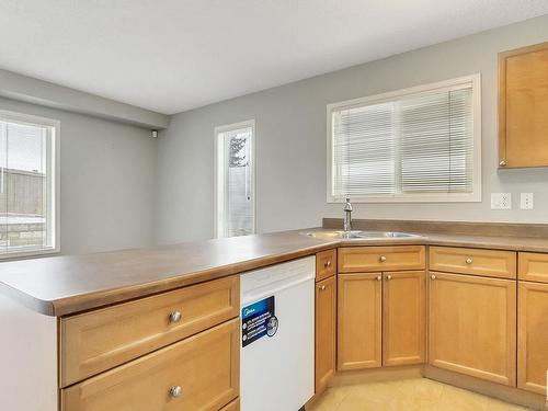 3 130 Hyndman Crescent, Edmonton, AB - Indoor Photo Showing Kitchen With Double Sink