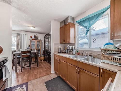 18008 91A Street, Edmonton, AB - Indoor Photo Showing Kitchen With Double Sink