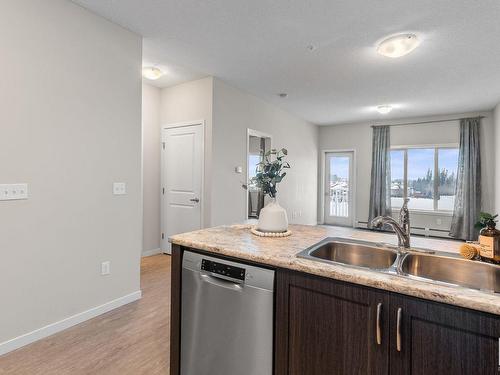 432 1818 Rutherford Road, Edmonton, AB - Indoor Photo Showing Kitchen With Double Sink