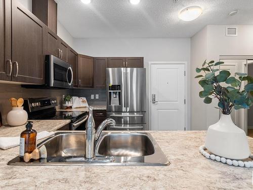 432 1818 Rutherford Road, Edmonton, AB - Indoor Photo Showing Kitchen With Double Sink