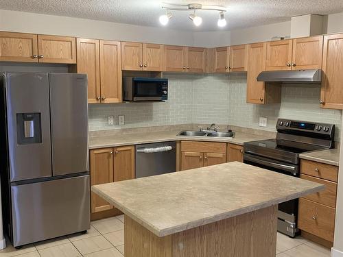 6211 7331 South Terwillegar Drive, Edmonton, AB - Indoor Photo Showing Kitchen With Double Sink