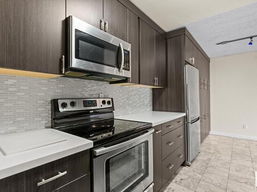 802 10125 109 Street, Edmonton, AB - Indoor Photo Showing Kitchen With Stainless Steel Kitchen With Upgraded Kitchen