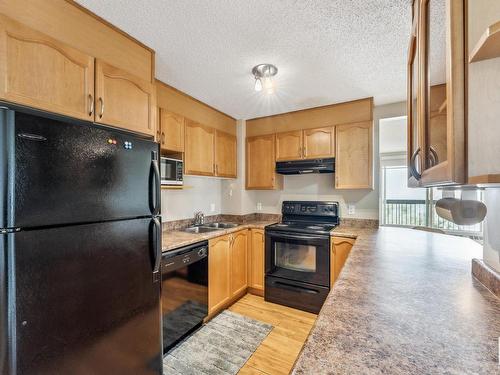 1108 9715 110 Street, Edmonton, AB - Indoor Photo Showing Kitchen With Double Sink