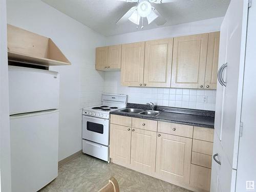 414 10616 156 Street, Edmonton, AB - Indoor Photo Showing Kitchen With Double Sink