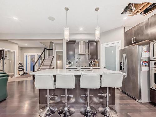 8920 181 Avenue, Edmonton, AB - Indoor Photo Showing Kitchen With Stainless Steel Kitchen With Upgraded Kitchen