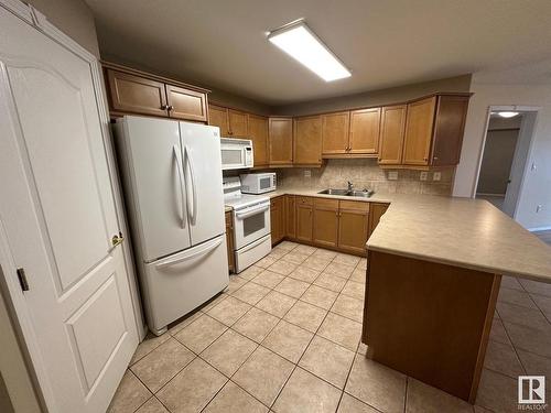 303 8956 156 Street, Edmonton, AB - Indoor Photo Showing Kitchen With Double Sink