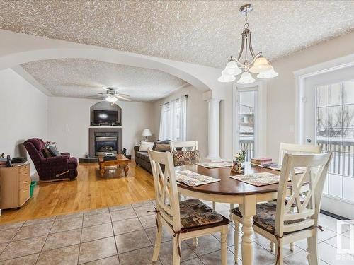 13404 162 Avenue, Edmonton, AB - Indoor Photo Showing Dining Room With Fireplace