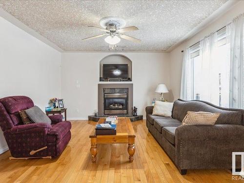 13404 162 Avenue, Edmonton, AB - Indoor Photo Showing Living Room With Fireplace