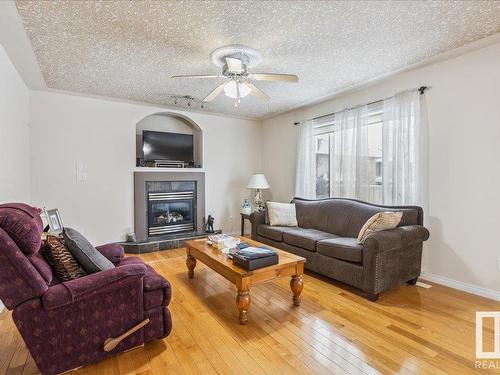 13404 162 Avenue, Edmonton, AB - Indoor Photo Showing Living Room With Fireplace