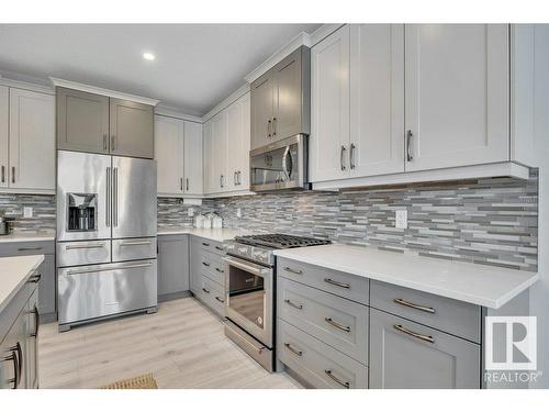 91 Rosemount Boulevard, Beaumont, AB - Indoor Photo Showing Kitchen With Upgraded Kitchen