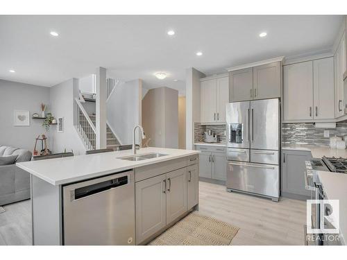 91 Rosemount Boulevard, Beaumont, AB - Indoor Photo Showing Kitchen With Double Sink