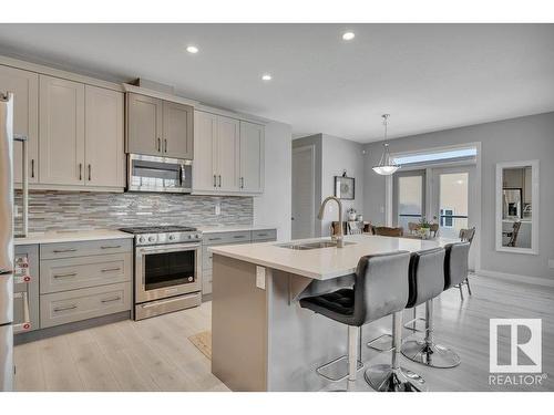 91 Rosemount Boulevard, Beaumont, AB - Indoor Photo Showing Kitchen With Upgraded Kitchen