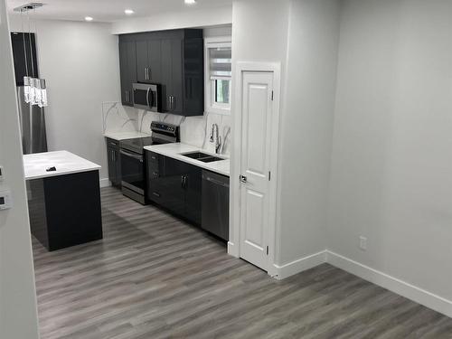 12016 104 Street, Edmonton, AB - Indoor Photo Showing Kitchen With Double Sink With Upgraded Kitchen