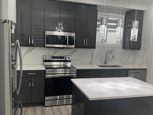 12016 104 Street, Edmonton, AB - Indoor Photo Showing Kitchen With Double Sink With Upgraded Kitchen