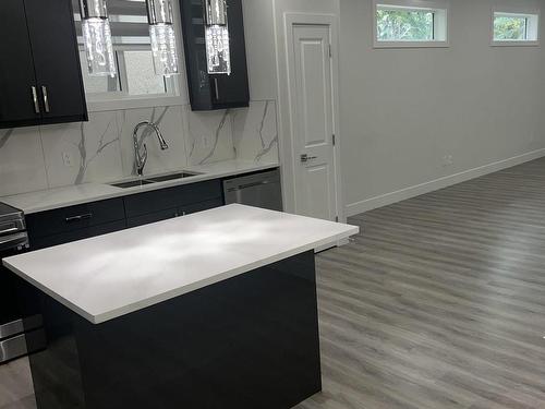 12016 104 Street, Edmonton, AB - Indoor Photo Showing Kitchen With Double Sink