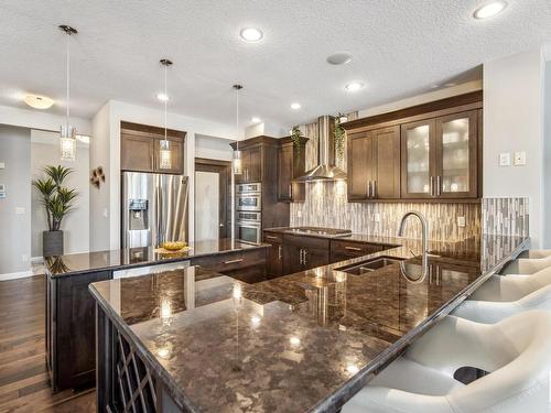 1204 Secord Landing, Edmonton, AB - Indoor Photo Showing Kitchen With Stainless Steel Kitchen With Double Sink With Upgraded Kitchen