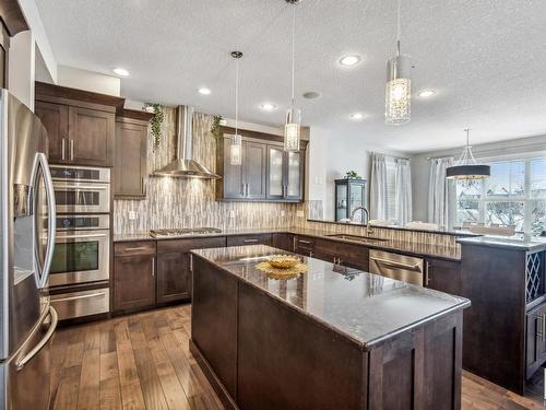 1204 Secord Landing, Edmonton, AB - Indoor Photo Showing Kitchen With Stainless Steel Kitchen With Upgraded Kitchen