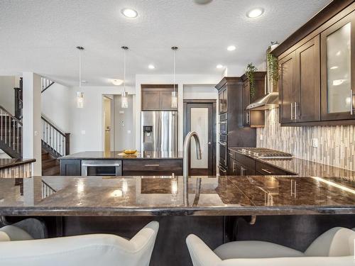 1204 Secord Landing, Edmonton, AB - Indoor Photo Showing Kitchen With Stainless Steel Kitchen With Double Sink With Upgraded Kitchen