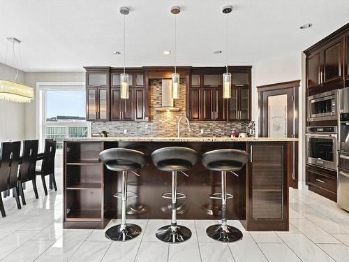 3948 Claxton Loop, Edmonton, AB - Indoor Photo Showing Kitchen With Upgraded Kitchen