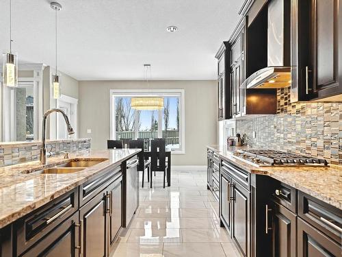 3948 Claxton Loop, Edmonton, AB - Indoor Photo Showing Kitchen With Double Sink With Upgraded Kitchen