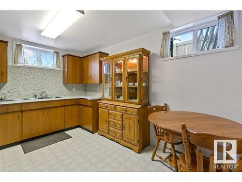 8512 71 Street, Edmonton, AB - Indoor Photo Showing Kitchen With Double Sink