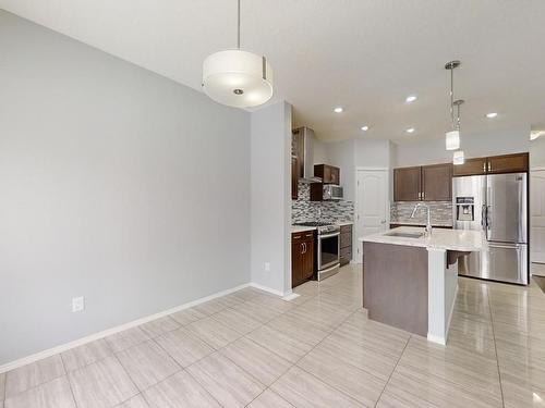 9119 Cooper Cres, Edmonton, AB - Indoor Photo Showing Kitchen With Stainless Steel Kitchen With Upgraded Kitchen