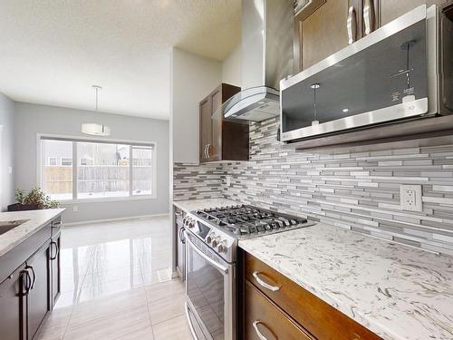 9119 Cooper Cres, Edmonton, AB - Indoor Photo Showing Kitchen With Upgraded Kitchen