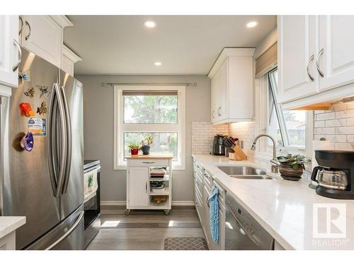 12704 134 Avenue, Edmonton, AB - Indoor Photo Showing Kitchen With Double Sink