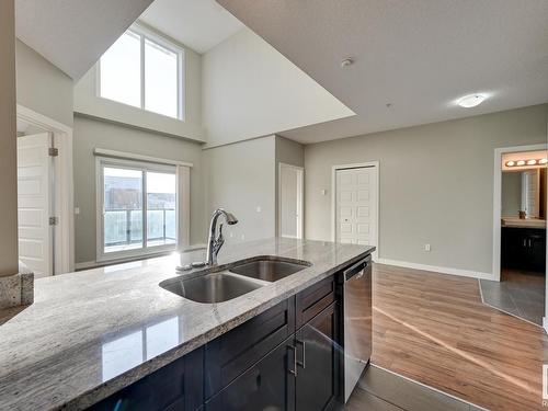 505 1238 Windermere Way, Edmonton, AB - Indoor Photo Showing Kitchen With Double Sink