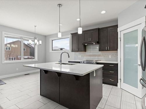 8719 218 Street, Edmonton, AB - Indoor Photo Showing Kitchen With Upgraded Kitchen