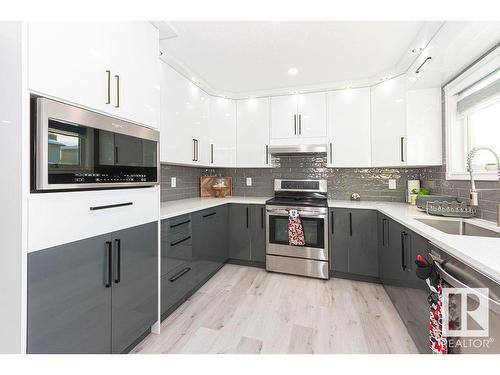 15828 98 Street, Edmonton, AB - Indoor Photo Showing Kitchen With Stainless Steel Kitchen With Upgraded Kitchen