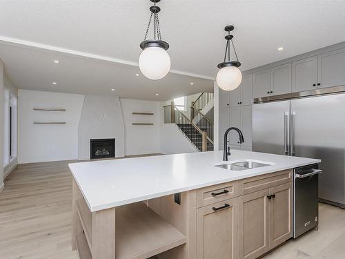 51 Jubilation Drive, St. Albert, AB - Indoor Photo Showing Kitchen With Double Sink With Upgraded Kitchen