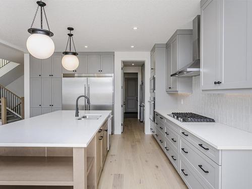 51 Jubilation Drive, St. Albert, AB - Indoor Photo Showing Kitchen With Upgraded Kitchen