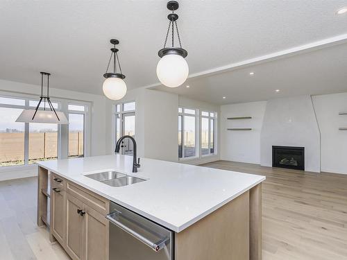 51 Jubilation Drive, St. Albert, AB - Indoor Photo Showing Kitchen With Double Sink