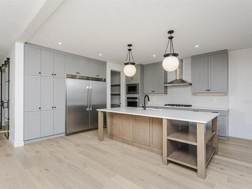 51 Jubilation Drive, St. Albert, AB - Indoor Photo Showing Kitchen With Upgraded Kitchen