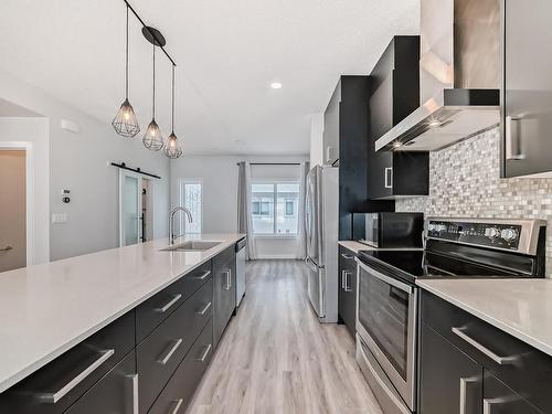 48 1010 Rabbit Hill Road, Edmonton, AB - Indoor Photo Showing Kitchen With Upgraded Kitchen