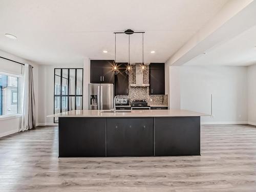 48 1010 Rabbit Hill Road, Edmonton, AB - Indoor Photo Showing Kitchen With Stainless Steel Kitchen With Upgraded Kitchen