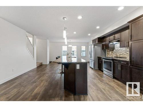 7014 Newson Road, Edmonton, AB - Indoor Photo Showing Kitchen With Stainless Steel Kitchen With Upgraded Kitchen