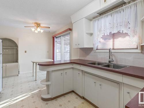 3641 117 Avenue, Edmonton, AB - Indoor Photo Showing Kitchen With Double Sink